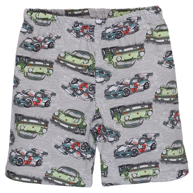 Шорти для хлопчика, 92-134 см, кулір, сірий з принтом фото Татошка