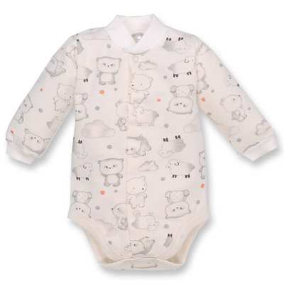 Боді уні, 62-74см, Футер 100% бавовна, молочний с принтом