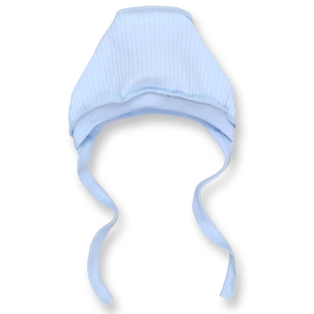 Дитячий чепчик уні р.56 см, інтерлок рапорт, блакитний фото Татошка