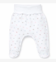 Ползунки на резинке для девочки, 50-68см, интерлок, белый с принтом фото на tatoshka.ua