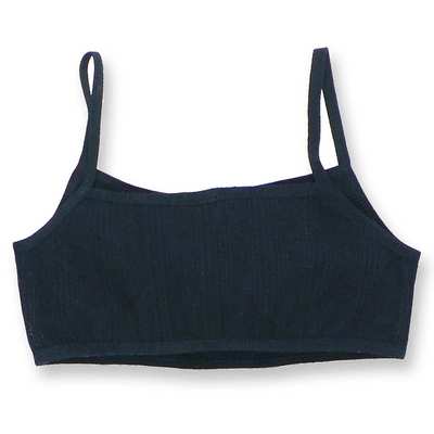 Дитяча майка-топ для дівчинки, р.122-164 см, рубчік (кашкорсе), чорний