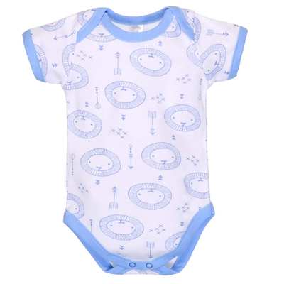 Боді уні, 68-92 см, рібана 100% бавовна, біла з принтом