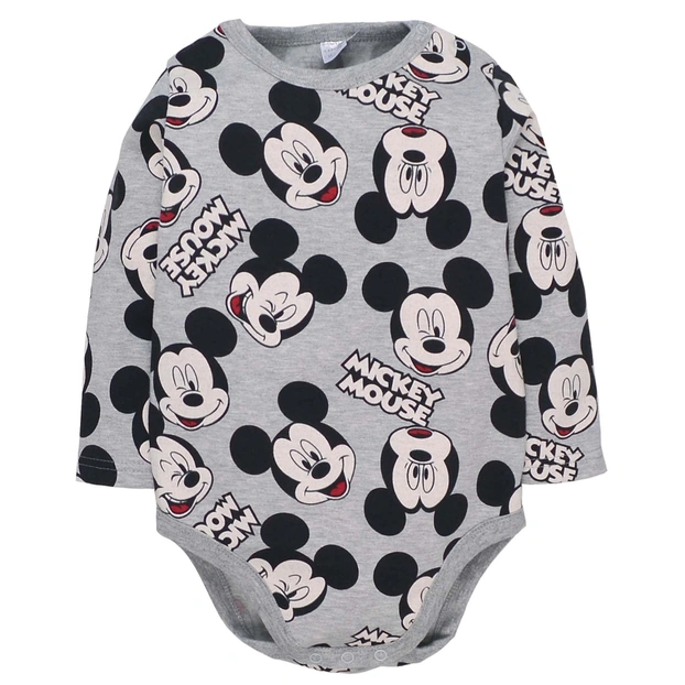 Боди уни, 86 см, футер, серый меланж с принтом фото Татошка