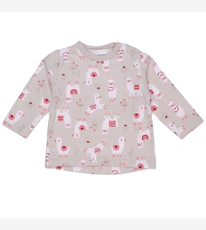 Дитяча кофточка для дівчинки, р.68-92 см, футер, бежева з принтом фото на tatoshka.ua