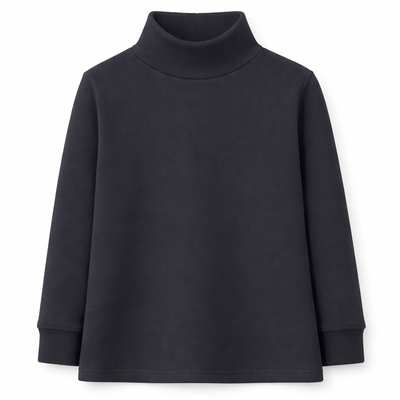 Дитячий гольф уні, р.128-164 см, футер з еластаном, чорний