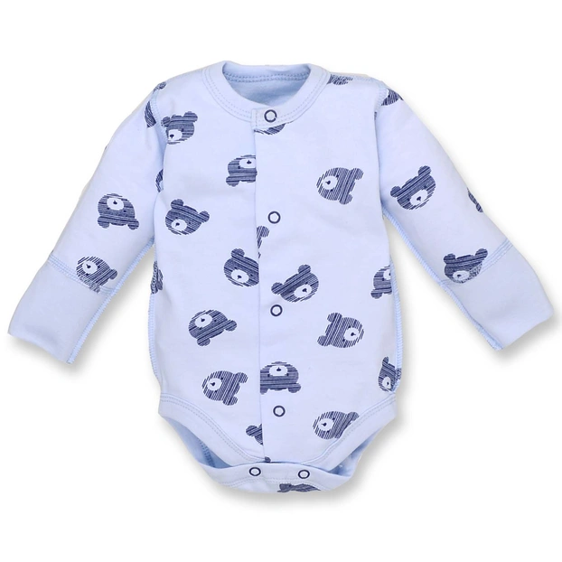 Боді уні, 56см, Футер 100% бавовна, блакитний с принтом фото Татошка