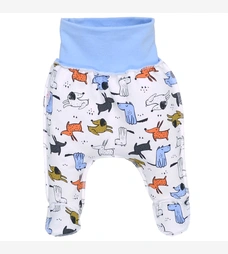 Повзунки на резинці уні, 50-74см, футер, білий з принтом фото на tatoshka.ua