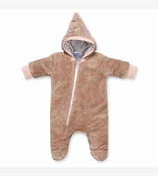 Дитячий комбінезон для хлопчика р.56-62 см, велсофт, бежевий фото на tatoshka.ua