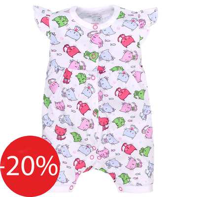 Пісочник для дівчинки, 56-74см, кулір, білий з принтом