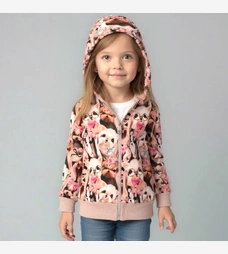 Джемпер для дівчинки, 92-110 см, футер тринитка , рожевий з принтом фото на tatoshka.ua