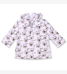 Дитяча туніка, р.80-110 см, муслін ,білий з принтом фото на tatoshka.ua