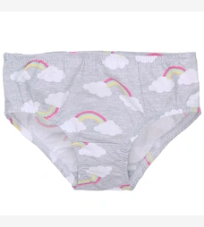 Труси для дівчинки, 80-98см, кулір з еластаном, сірий меланж з принтом фото на tatoshka.ua