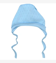 Дитячий чепчик для хлопчика, ажур, блакитний фото на tatoshka.ua