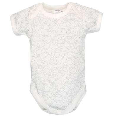 Боді уні, 62-92 см, рібана 100% бавовна, молочний з принтом