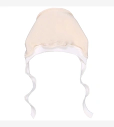 Детский чепчик для девочки, интерлок, молочный фото на tatoshka.ua