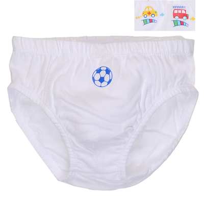 Дитячі труси для хлопчика, р.92-152 см, кулір, білий з аплікацією
