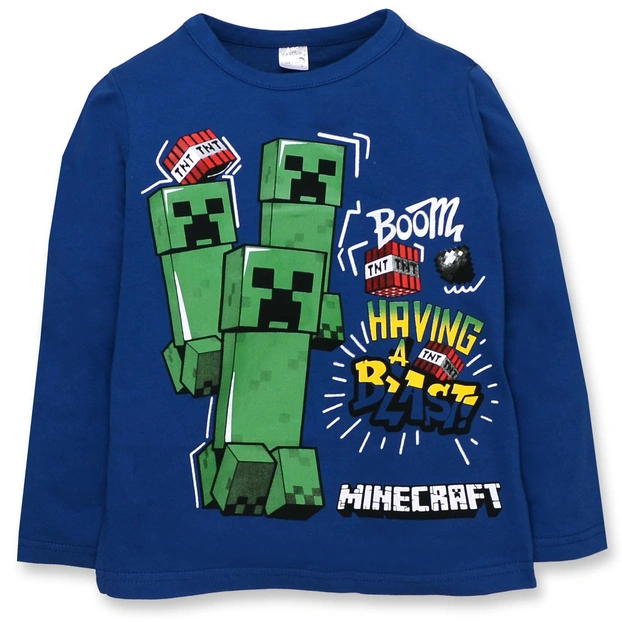 Дитячий джемпер для хлопчика, 104-140см, кулір, синій з аплікацією фото Татошка