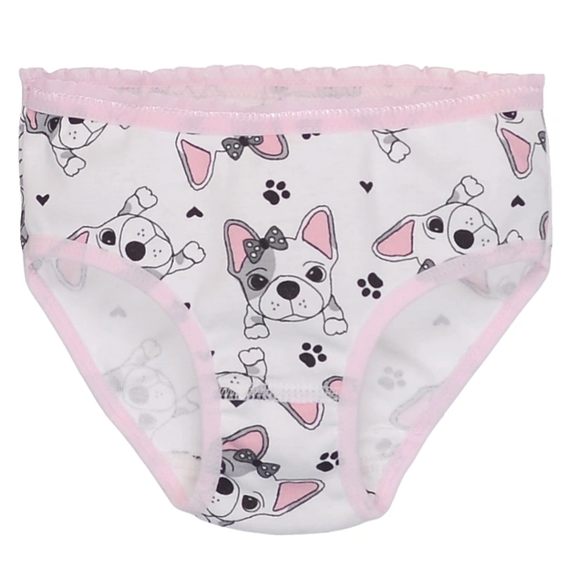 Труси для дівчинки, 92-134см, рібана,білі з принтом фото Татошка