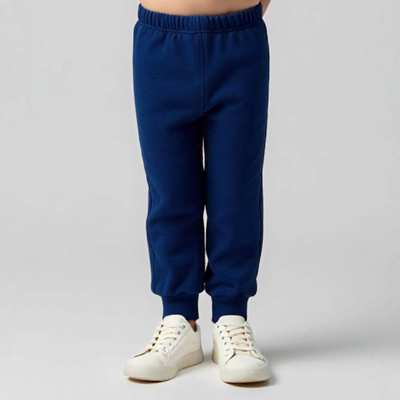 Дитячі штани уні, р.104-140 см, футер з подчесом, сині