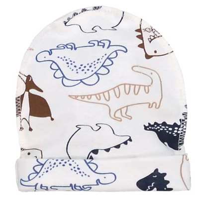 Дитяча шапочка, р 36-38 р, рібана, біла з принтом
