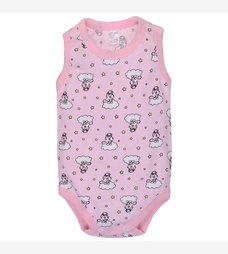 Детская боди-майка для девочки, р. 68-98см, мультирип, розовая с принтом фото на tatoshka.ua