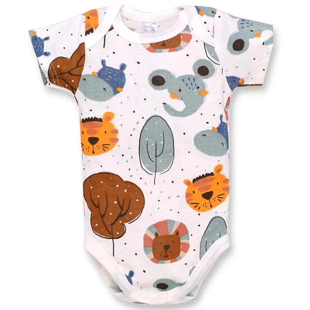 Боді уні, 68-92 см, рібана , біла з принтом фото Татошка