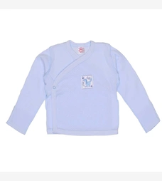 Распашонка для мальчика, 50-62 см, ажур 100% хлопок, голубая фото на tatoshka.ua