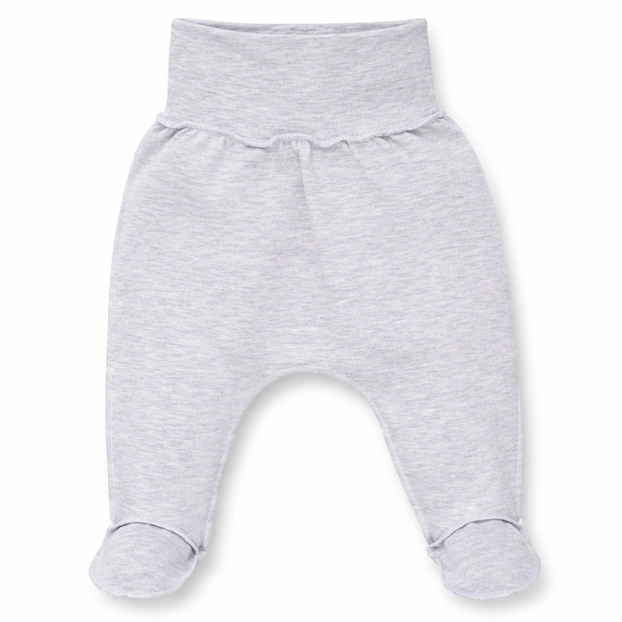 Повзунки на резинці уні, 56см, футер, сірий меланж фото Татошка