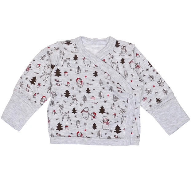 Льоля уні, 50-62 см, інтерлок 100% бавовна, сірий меланж з принтом фото Татошка