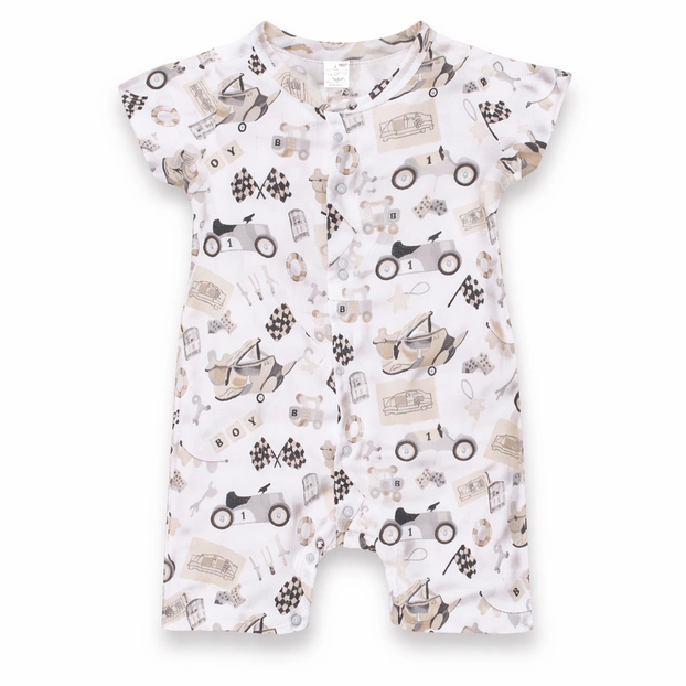 Пісочник уні, 62-86см, муслін 100% бавовна, білий з принтом фото Татошка