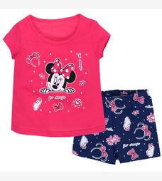 Комплект дитячий для дівчинки, р.98-158 см, кулір з еластаном, рожевий з синім фото на tatoshka.ua