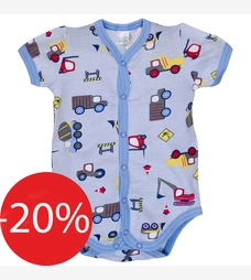 Боді для хлопчика, 56-74 см, кулір 100% бавовна, блакитний з принтом фото на tatoshka.ua