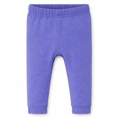 Детские брюки для девочки, р.74-92 см, футер тринитка, фиолетовые.