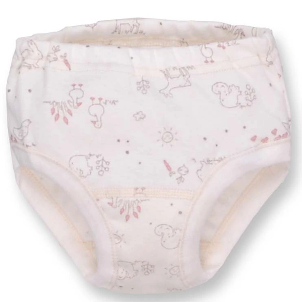 Труси класичні для дівчинки, 80-116см, Рібана 100% бавовна, молочні з принтом фото Татошка