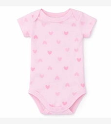 Боді уні, 68-92 см, рібана , рожева з принтом фото на tatoshka.ua