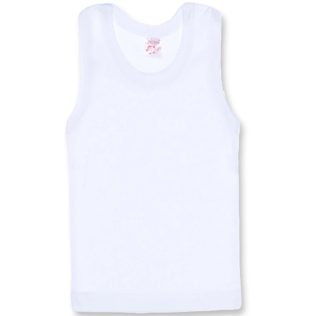 Дитяча майка уні, р.74-164 см, рібана, біла фото Татошка