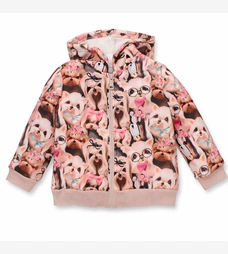 Джемпер для дівчинки, 92-110 см, футер тринитка , рожевий з принтом фото на tatoshka.ua