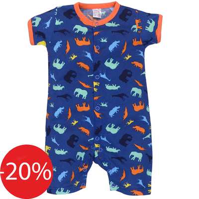 Боді для хлопчика, 56-86см, кулір, синій з принтом