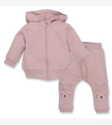 Комплект дитячий для дівчинки, р.74-92 см, петельний футер, рожевий фото на tatoshka.ua