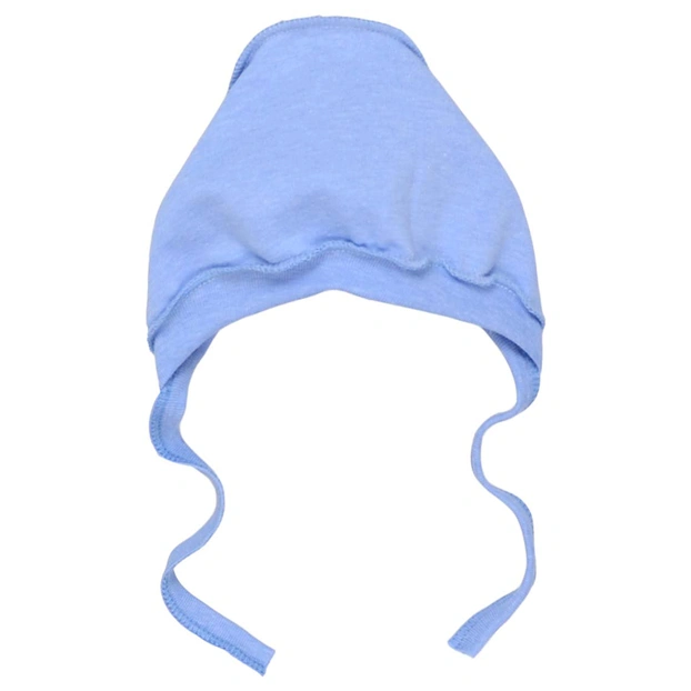 Дитячий чепчик для хлопчика, футер з начісом, блакитний фото Татошка