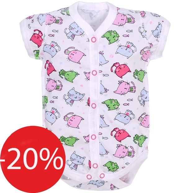 Боді для дівчинки, 56-74 см, кулір 100% бавовна, білий з принтом фото Татошка