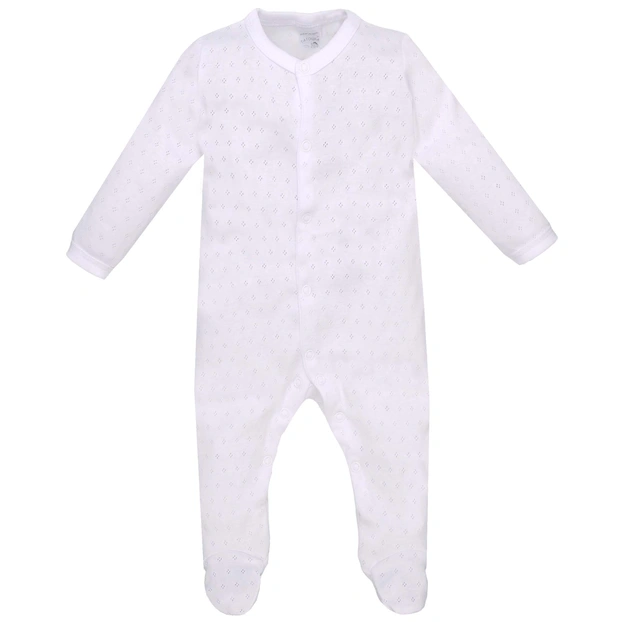 Дитячий комбінезон уні, р.62-74 см, ажур, білий фото Татошка