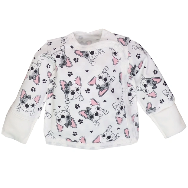 Льоля для дівчинки, 50-62 см, футер 100% бавовна, білий з принтом фото Татошка