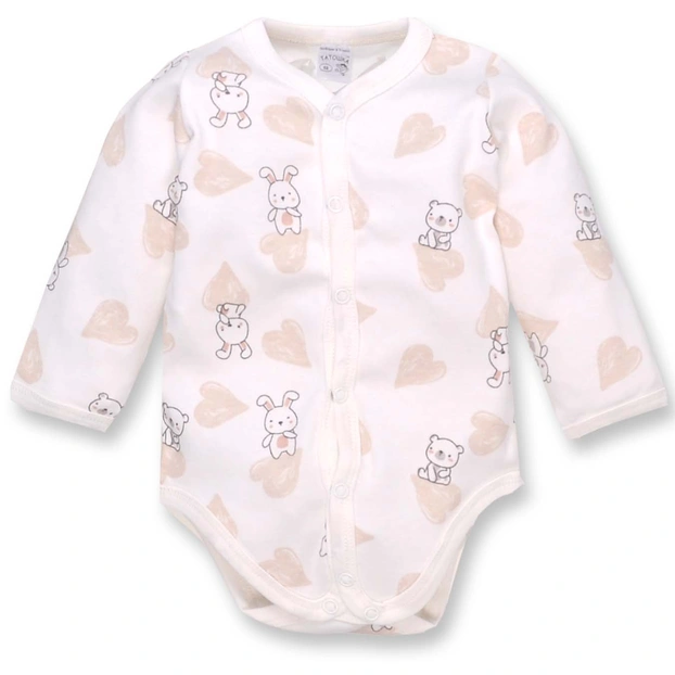 Напівкомбінезон, 74-80см, інтерлок 100% бавовна, білий з принтом фото Татошка