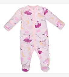 Дитячий комбінезон для дівчинки, р.50-56 см, кулір, рожевий з принтом фото на tatoshka.ua