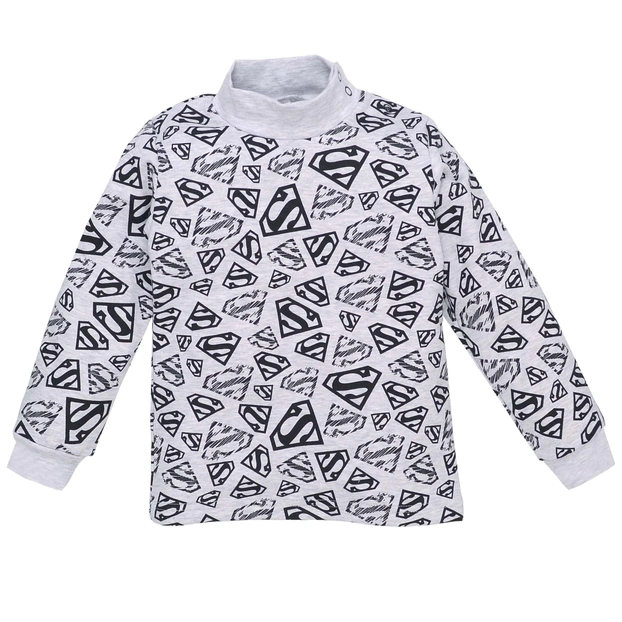 Дитячий гольф для хлопчика, р.98-122 см, рібана, сірий меланж з принтом фото Татошка