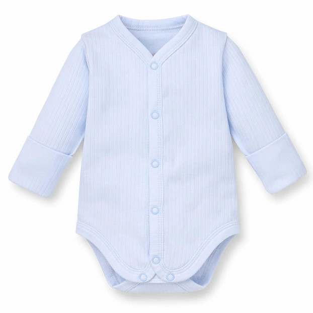 Напівкомбінезон уні, 46-56 см, інтерлок  рапорот 100% бавовна, блакитний, ручка 'трансформер' фото Татошка