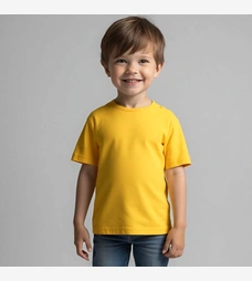 Футболка уні, р.152-164 см, кулір, жовта фото на tatoshka.ua