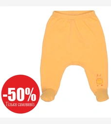 Ползунки на резинке уни, 56-68 см, футер, желтый фото на tatoshka.ua