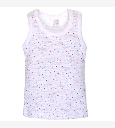 Дитяча майка уні, р.74-128 см, рібана, біла з принтом фото на tatoshka.ua